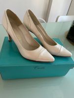 Scarpe eleganti color perla in cuoio