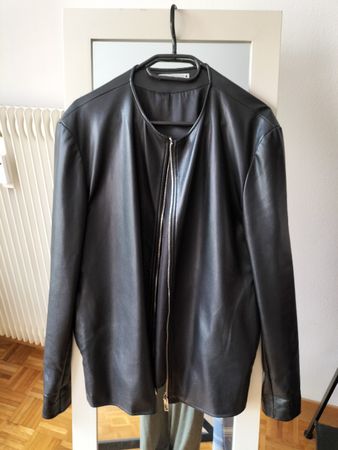 Veste simili cuir noir ZARA XL femme occasion comme neuf