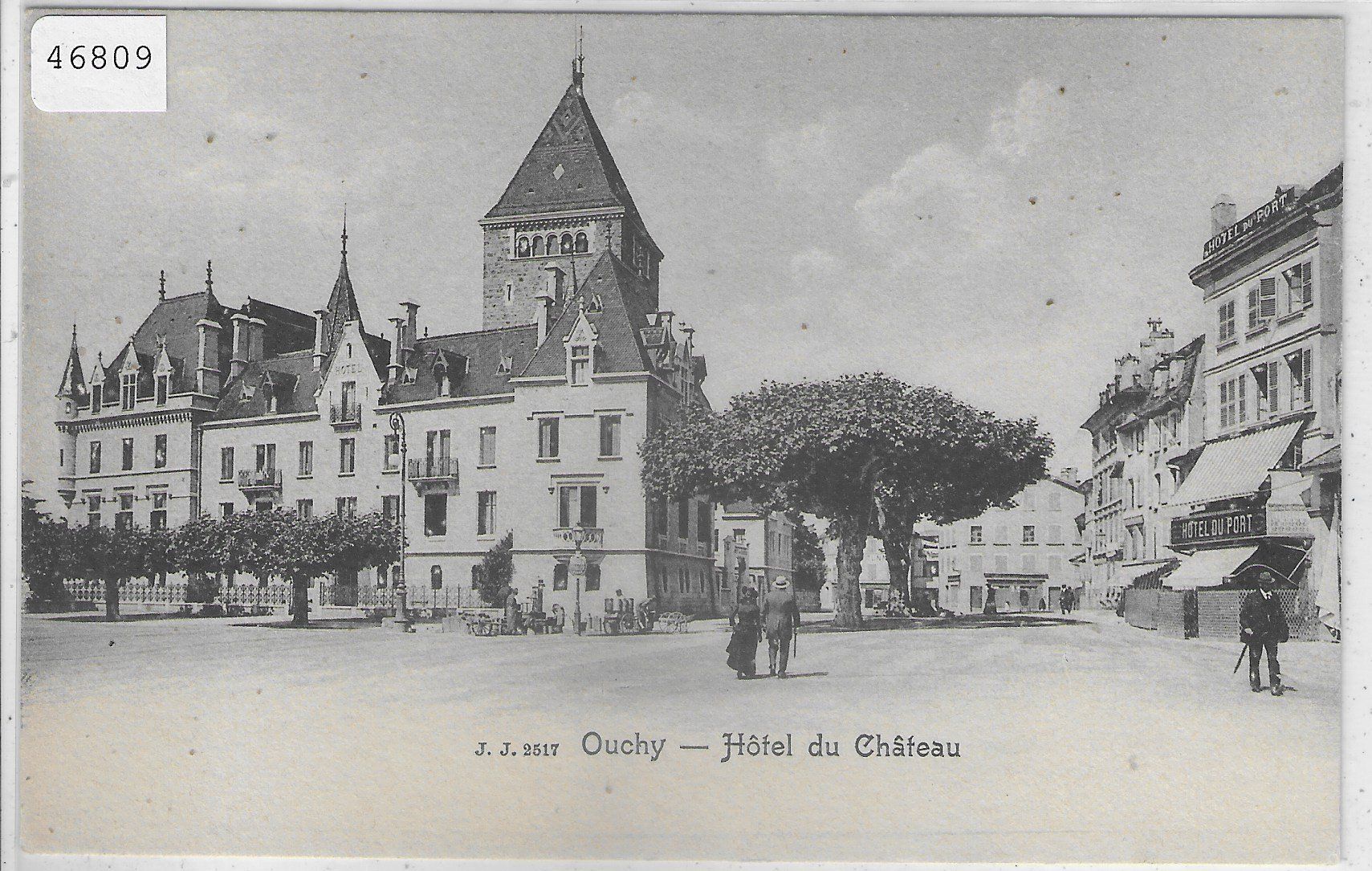 Cartoline postali: Ouchy - Hotel du Chateau - animee – Usato da Ettingen venduto da Kartenplanet