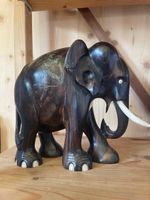 Elefant Dekofigur aus Holz dunkelbraun akzeptabel