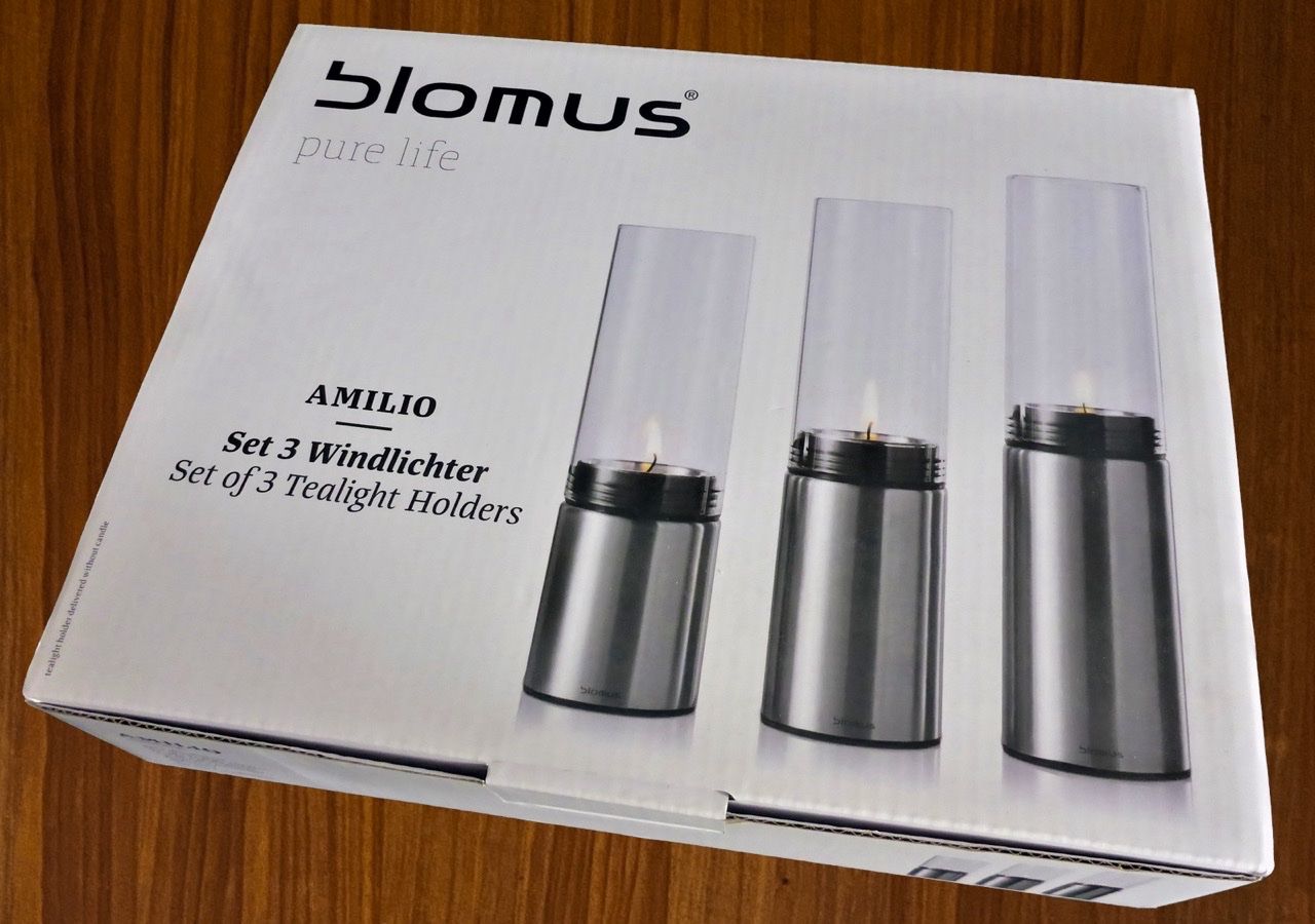 Blomus Bougeoirs: Blomus 3er Set Windlichter AMILIO, Neu – Neuf avec emballage d'origine à Meggen par Prkz77 2
