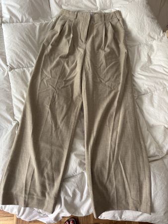 Pantalon Tommy Hilfiger laine beige taille 34/2/UK6, parfait