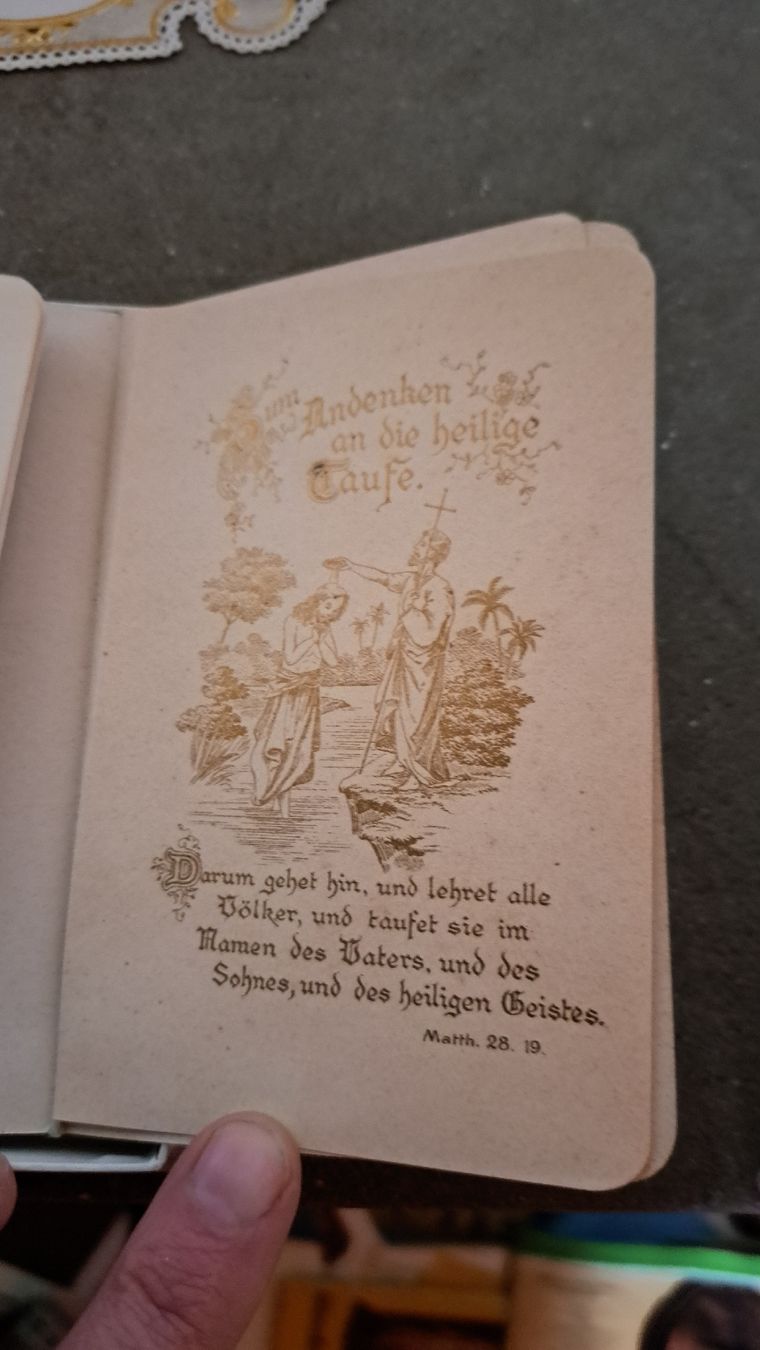 Documenti: Taufbüchlein 1908 antik in Schatouille – Usato da Kölliken venduto da Upcycling-by-Mc-TAM 6