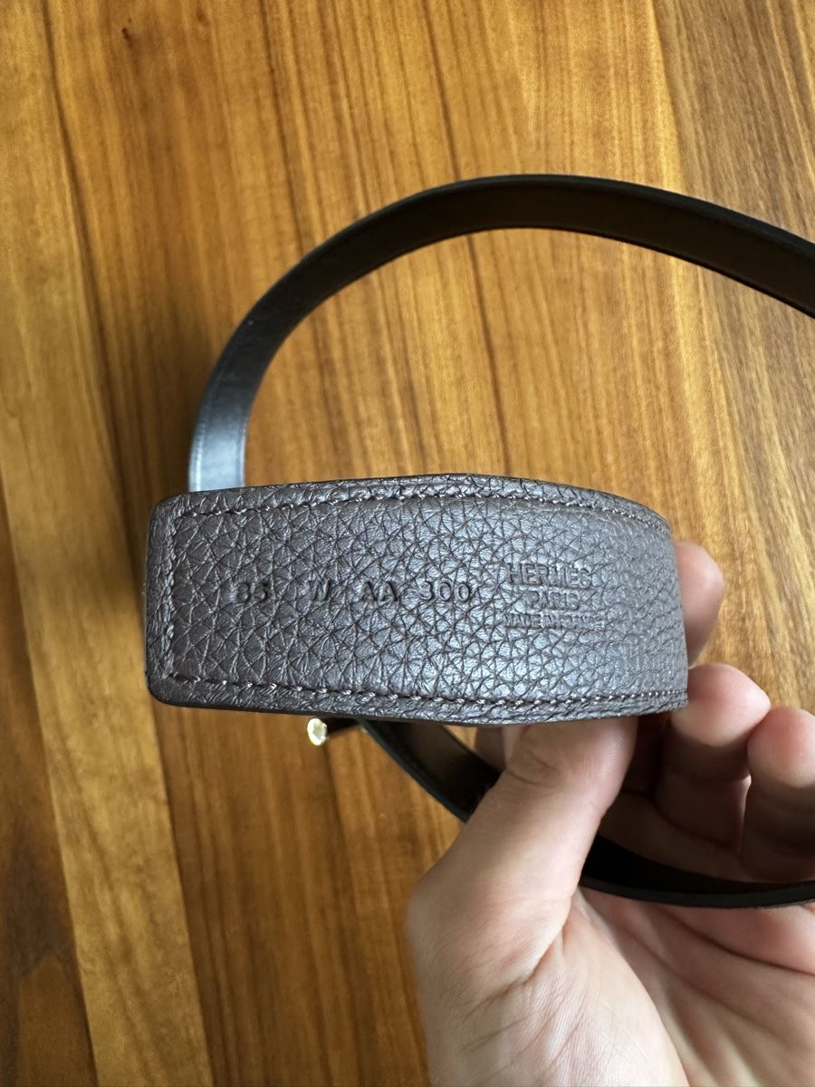 Hermès Cinture: Hermes Gürtel Leather Gold Buckle Size 85 – Nuovo (secondo la descrizione) da Riedern venduto da Fadrinski 3