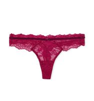 Victoria's Secret Lace & Velvet Thong Panty Gr. M NEU!
