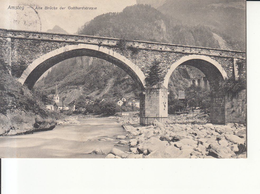 Cartoline postali: Amsteg 1921 – Usato da Bürglen TG venduto da StampGraf
