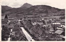 Bulle FR // 1949 ville et Moléson vue générale