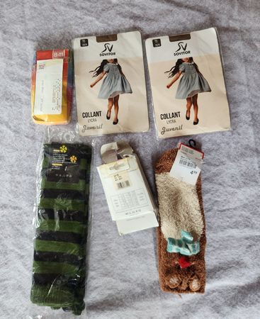 Lot  de 6 collants et chaussettes enfant 8-11 ans 11/13 ans