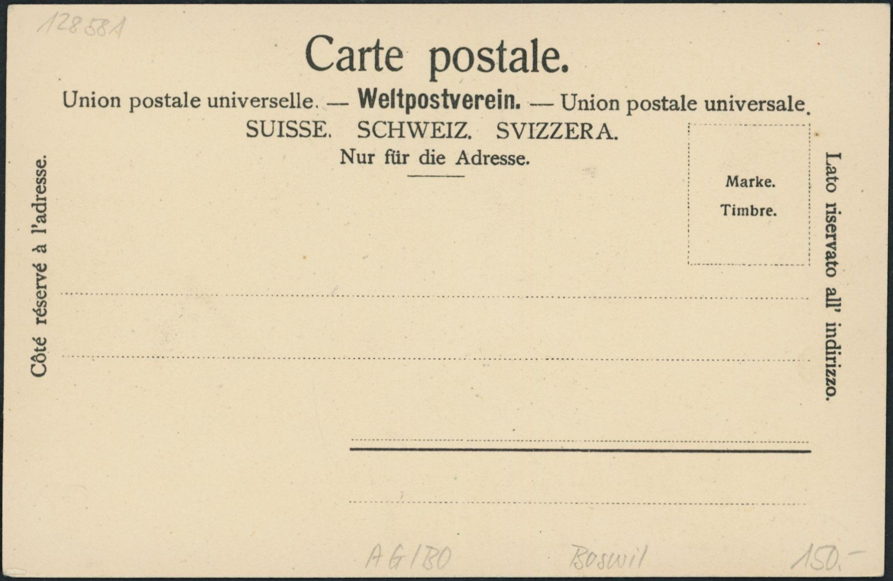 Cartoline postali: AG Boswil – Nuovo (secondo la descrizione) da Schindellegi venduto da leecollect 1