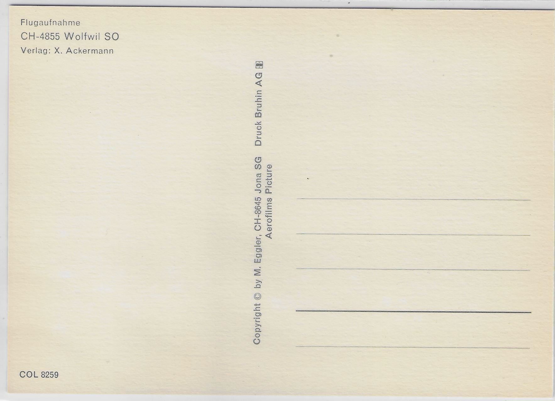Cartoline postali: Flugaufnahme Wolfwil SO – Antico da Ettingen venduto da Kartenplanet 1