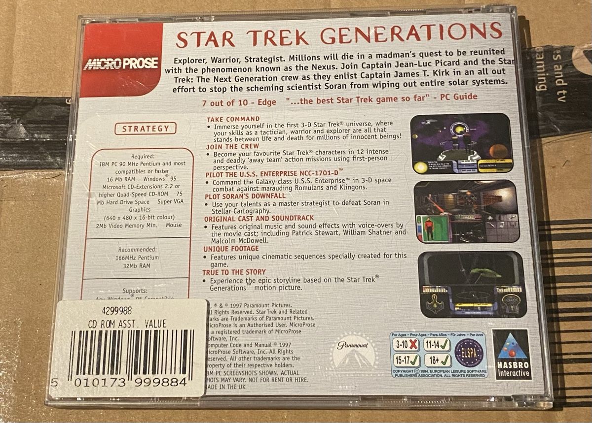 Jeux: Star Trek Generations PC CD-ROM – D'occasion à Basel par spider-loc 2