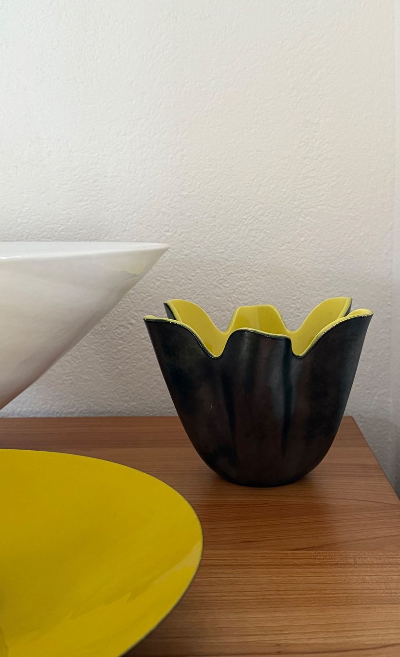 Vasen & Gefässe: Léon Elchinger: Grosse Taschentuch/Gewebevase – Gebraucht aus Luzern von Mamutpe 3