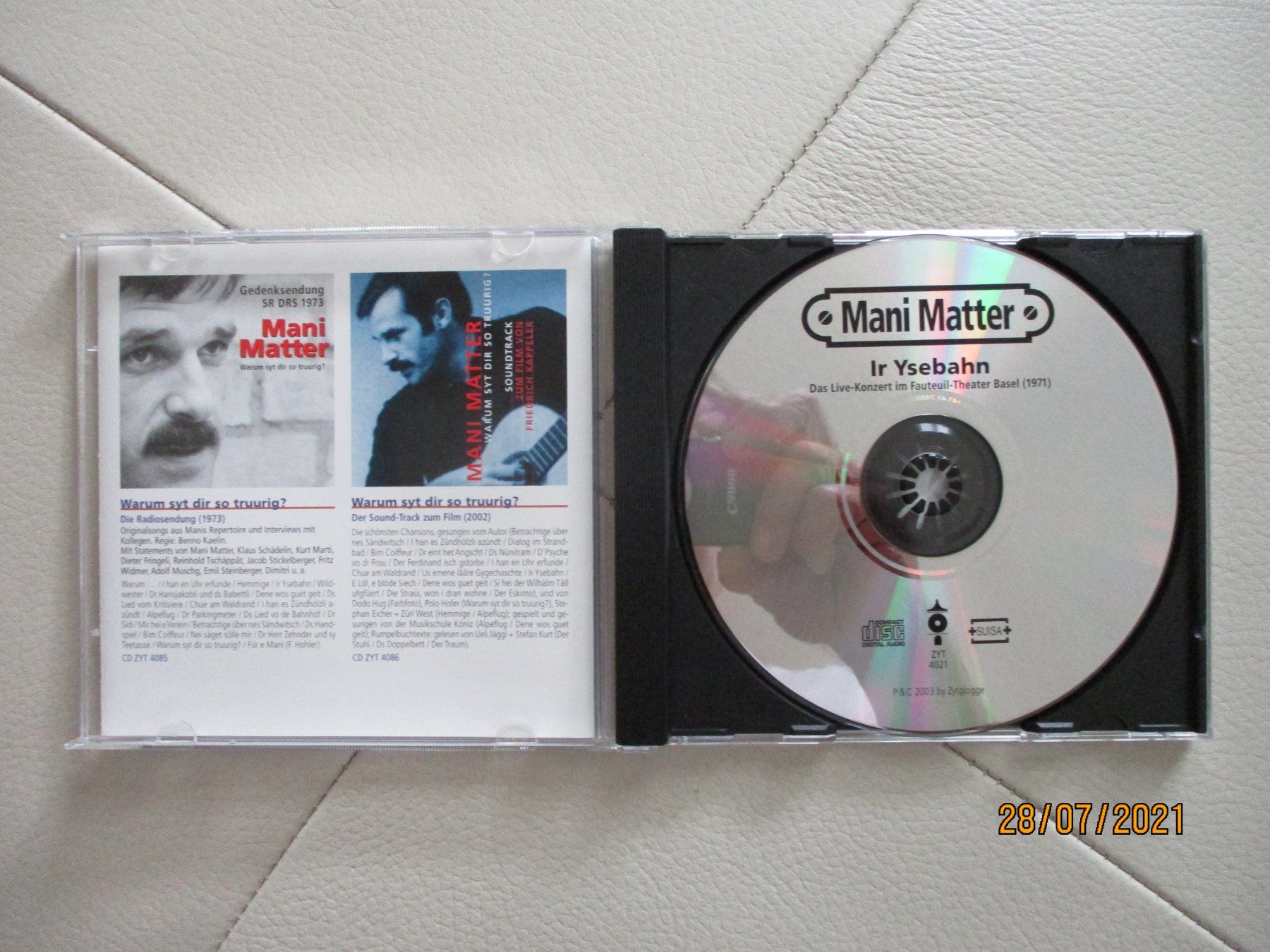 CD: Mani Matter -  Ir Ysebahn – Usato da Liestal venduto da Disc-Point 1