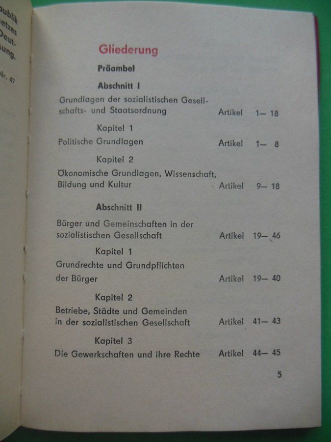 Libri: DDR - Verfassung der DDR – Usato da Zwillikon venduto da Boban69 2