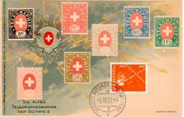 AK, die alten Telegraphenmarken der Schweiz