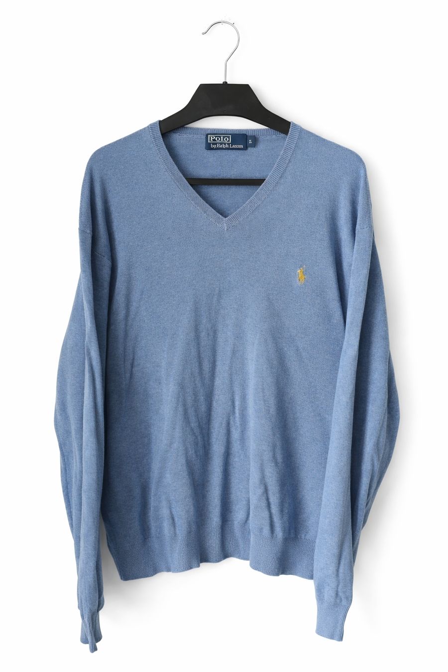 Ralph Lauren Maglioni & Felpe: Pull Ralph Lauren col V Bleu Ciel, Taille L – Usato da Genève venduto da MariaS2
