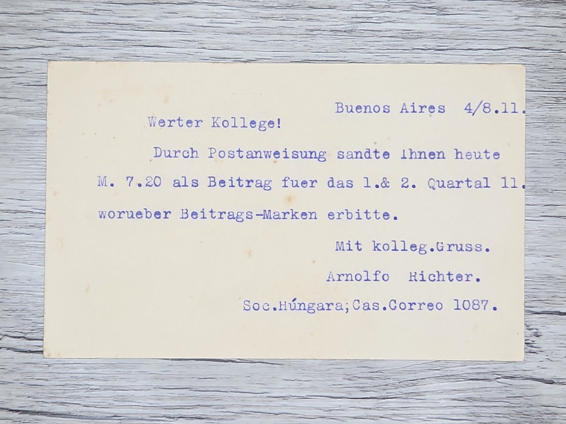 Tutti i francobolli: CL16 Carte Postale + Timbre Argentine 1911 – Usato da Cousset venduto da Patrick_Collections 1