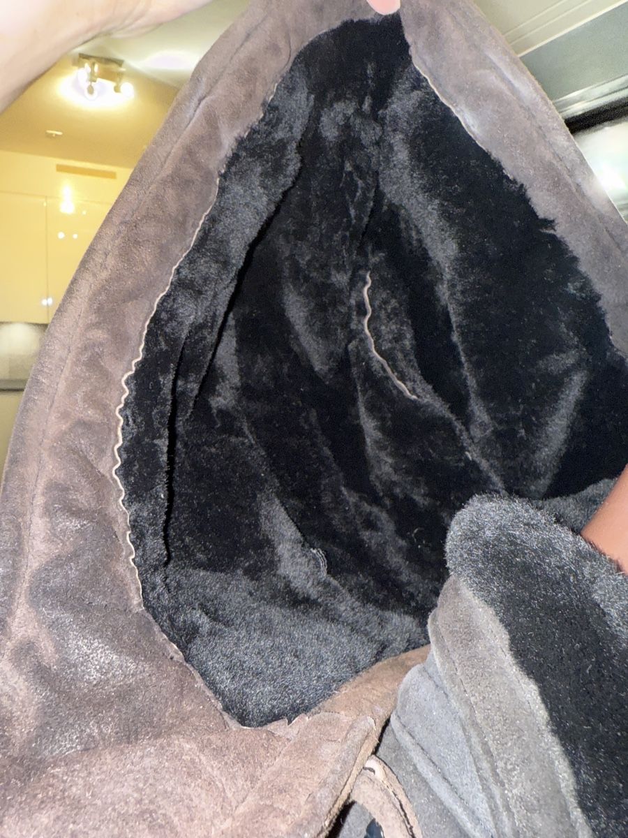 Cappotti: Suede Shearling Coat with Hood – Nuovo (secondo la descrizione) da Genève venduto da val_rp9x 6