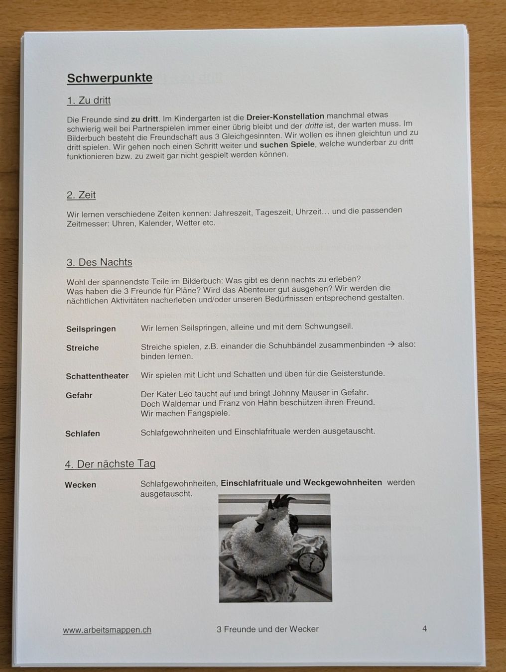 Revues & Magazines: Kindergartenarbeitsmappe: 3 Freunde und der Wecker – D'occasion à Weite par Nur63 2