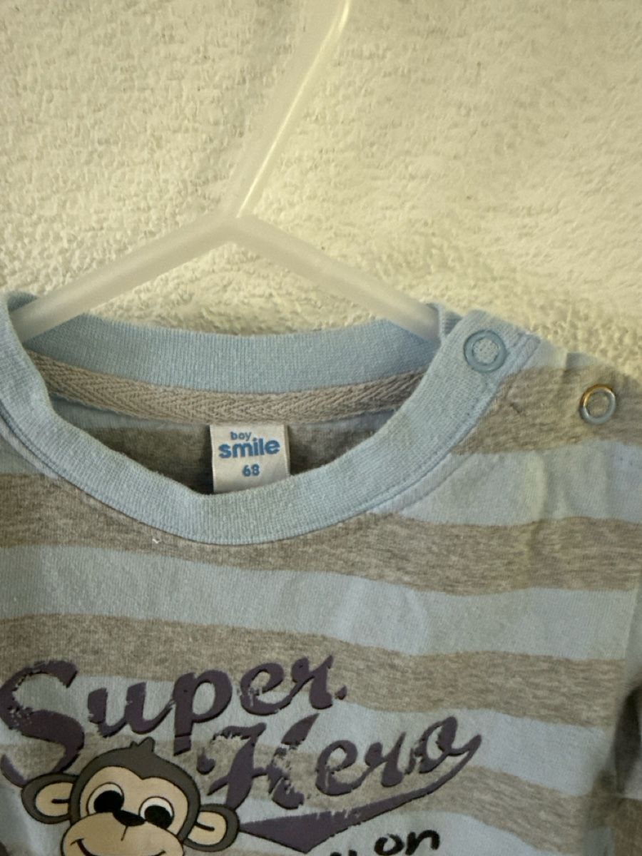 Maglioni & Felpe: Langarmshirt Gr. 68 "Super Hero" Affe Auto  – Nuovo (secondo la descrizione) da Freidorf TG venduto da nad_fxh7 1