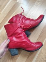 Red Ankle Boots size 39 - Cosy & Chic! Style!