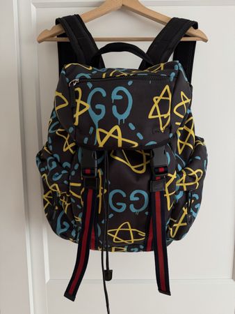 Gucci Ghost Techno Canvas Backpack - Multicolor