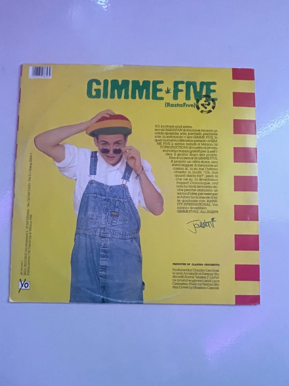 Dischi in vinile: JOVANOTTI - GIMME FIVE 2 RASTA FIVE 1988 – Usato da Minusio venduto da Pink222 1