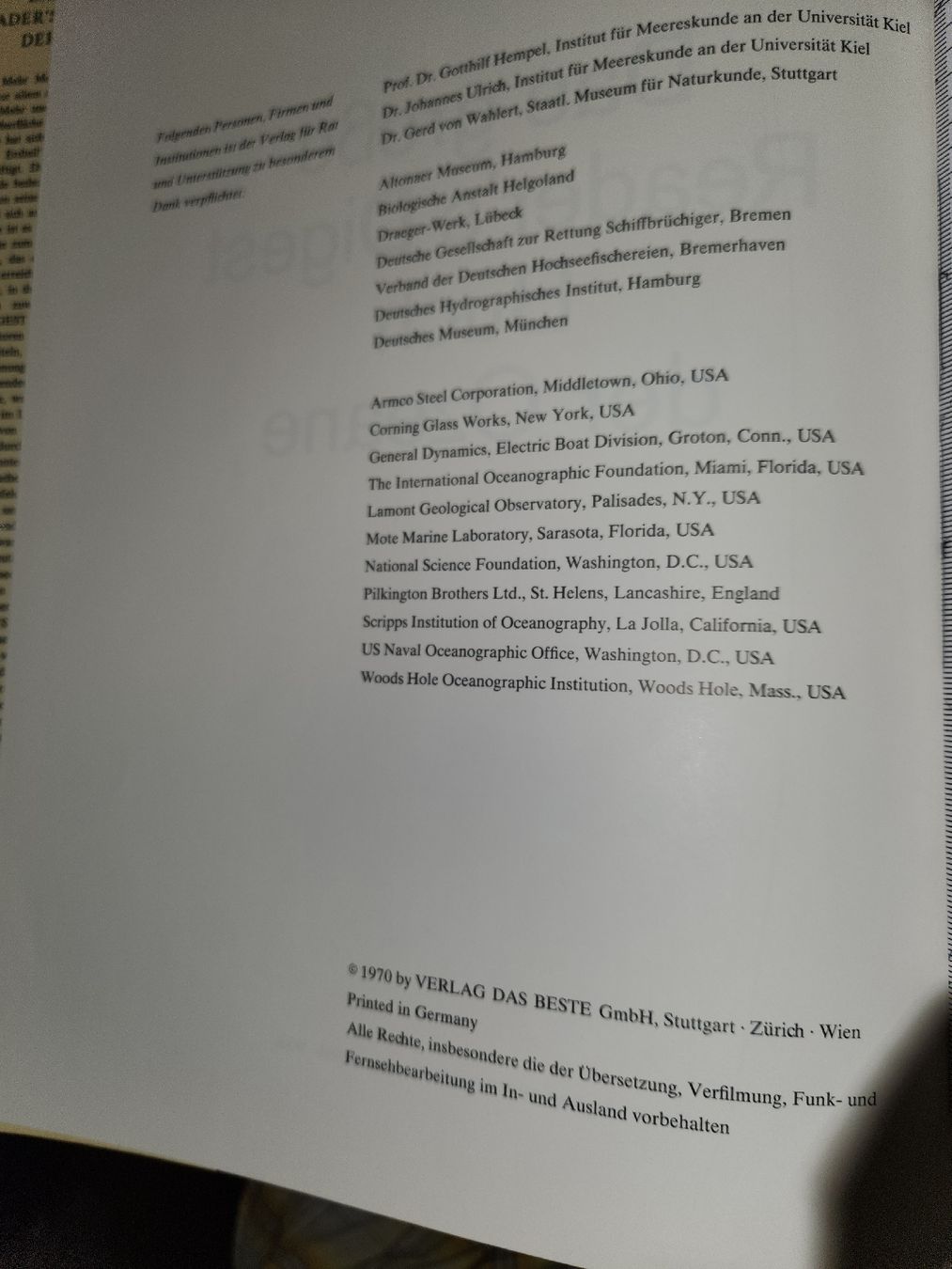 Libri: Das Grosse Reader's Digest Buch Der Ozeane 🌊 – Usato da Herisau venduto da bin_da 1