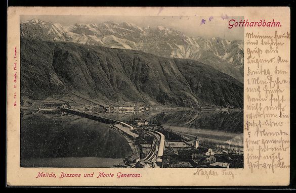 Cartes postales: Melide, Bissone und Monte Generoso, Gott – D'occasion à Berlin par bartko-reher