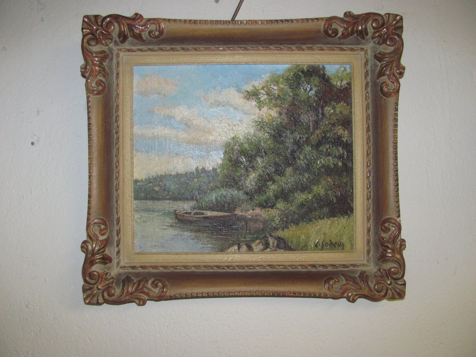 Dipinti: Charles Sodeur Ölbild Quai Luzern Ölgemälde – Usato da Malters venduto da monarkli 1
