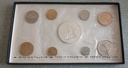 FRANCE 1974 Münzsatz Bankfrisch ohne Zert.Silbermünze gross