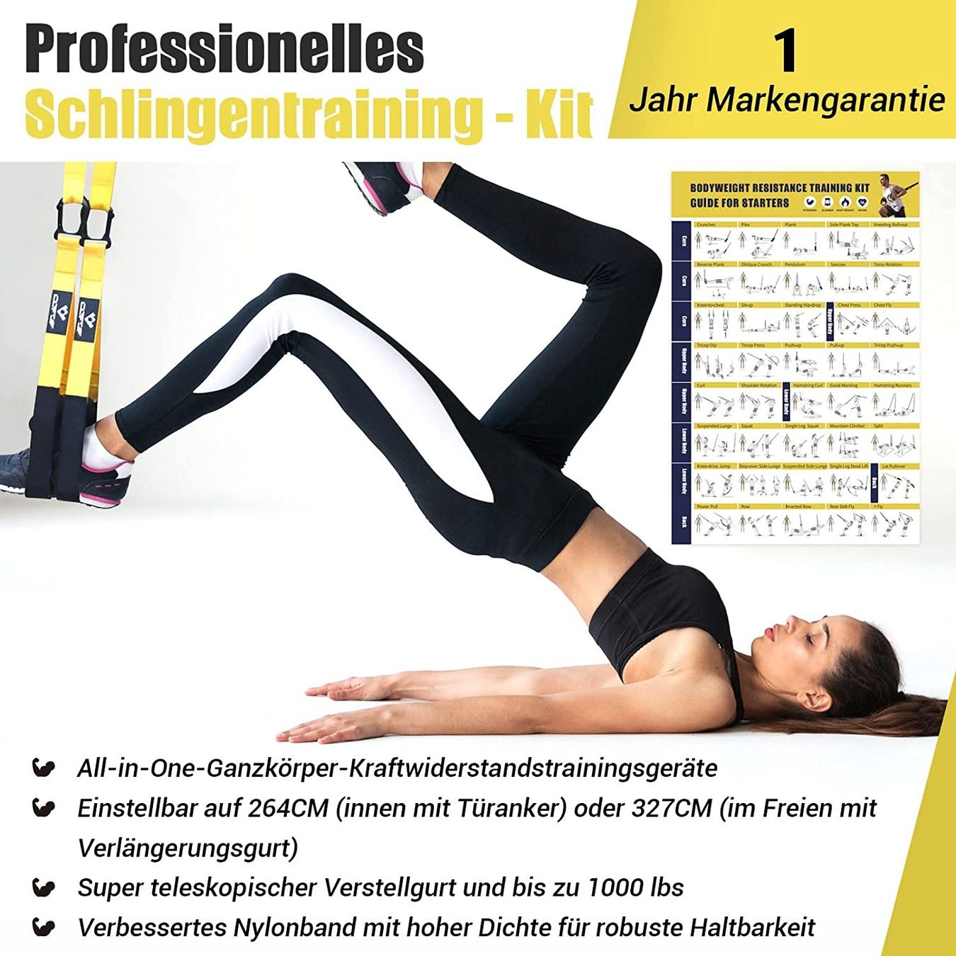 Hometrainer: Schlingentrainer Ganzkörpertraining mit Tragtasche – Nuovo e nell'imballaggio originale da Herisau venduto da Zevora 1