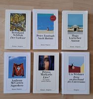 6x Romane, Diogenes, gemischtes Bücherpaket