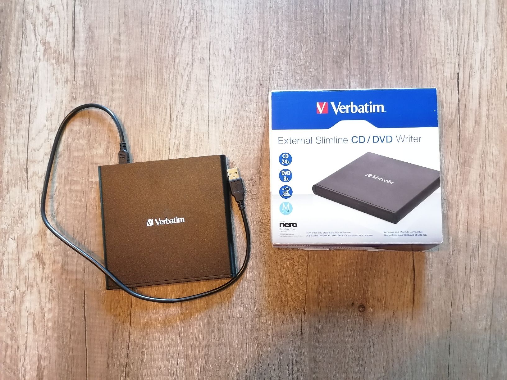Verbatim Sistemi audio & multimediali: Verbatim Externes Slimline CD/DVD Writer USB – Usato da Luzern venduto da chr_ny72