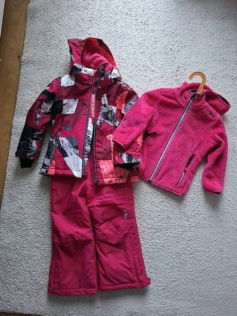 CMP Skianzug mit Fleecejacke pink Grösse 98