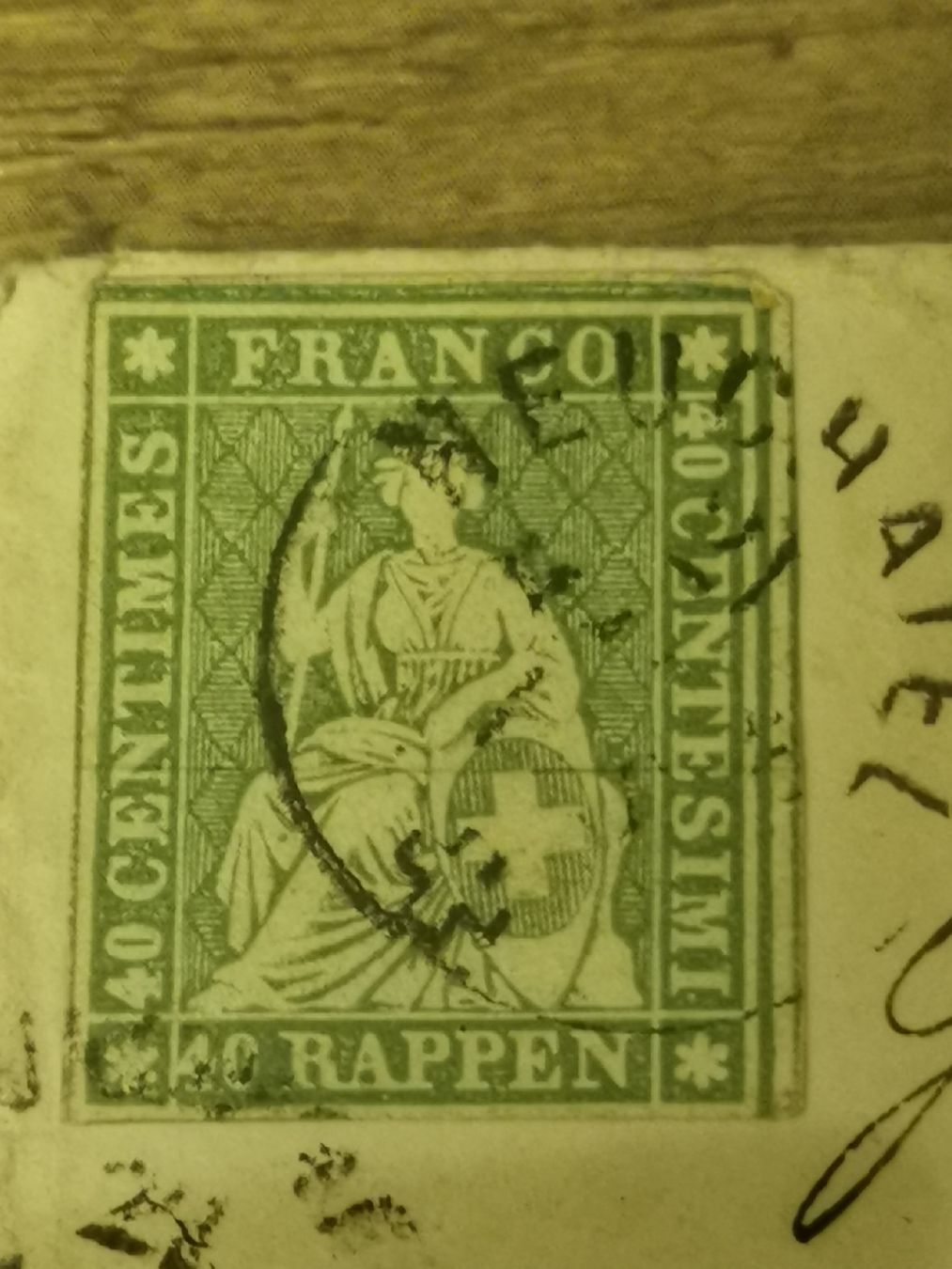 Tutti i francobolli: Strubelbrief 26B4 Kat. 220.- Neuchatel Turin – Usato da Wangen venduto da Abartix 2