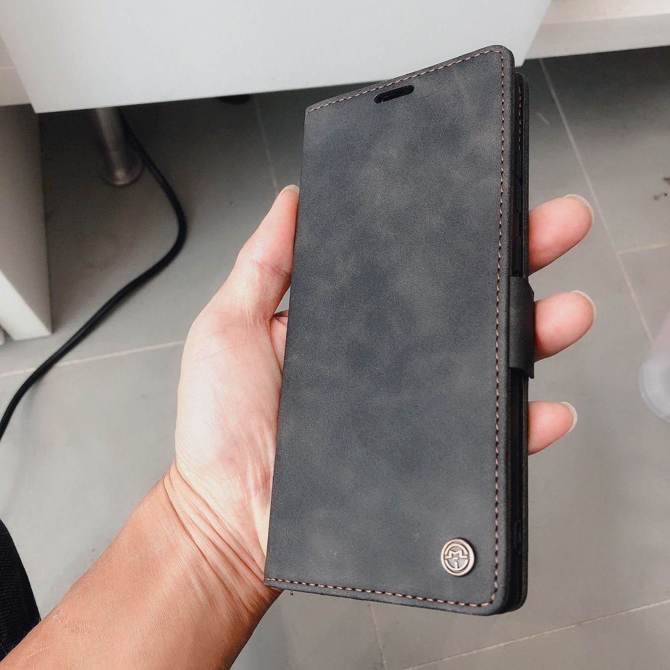 Cover & Protezioni schermo: Galaxy note 20 - Etui de lux à rabat cuir noir – Nuovo e nell'imballaggio originale da Morges venduto da DigiAC 3