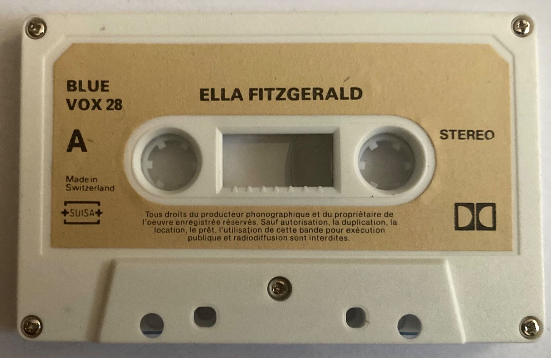 Musicassette: ELLA FITZERALD - ELLA FITZGERALD – Usato da Poliez-Pittet venduto da Newtown-Records 2