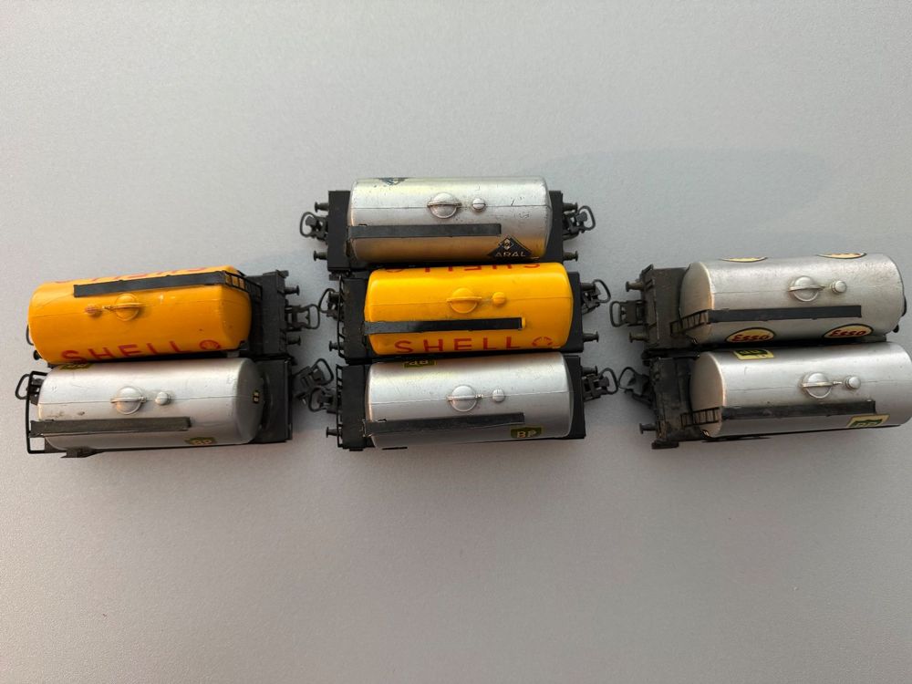 Lot Autocollants Publicitaires HO 1/87 – Aral, Esso, Texaco, Shell, Bosch – Train Miniature