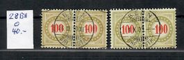 1908:  28B.II.N Portomarken Bern Vollstempel.