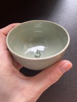 Unique Ceramic bowl/cup with Miniature Chair Inside