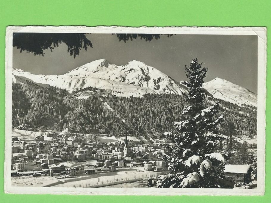 Cartoline postali: Davos mit Schatzalp und Schiahorn – Usato da Zürich venduto da t24_de