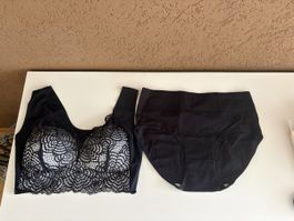 Ensemble Soutien-gorge et culotte Celyssia noir L NEUF