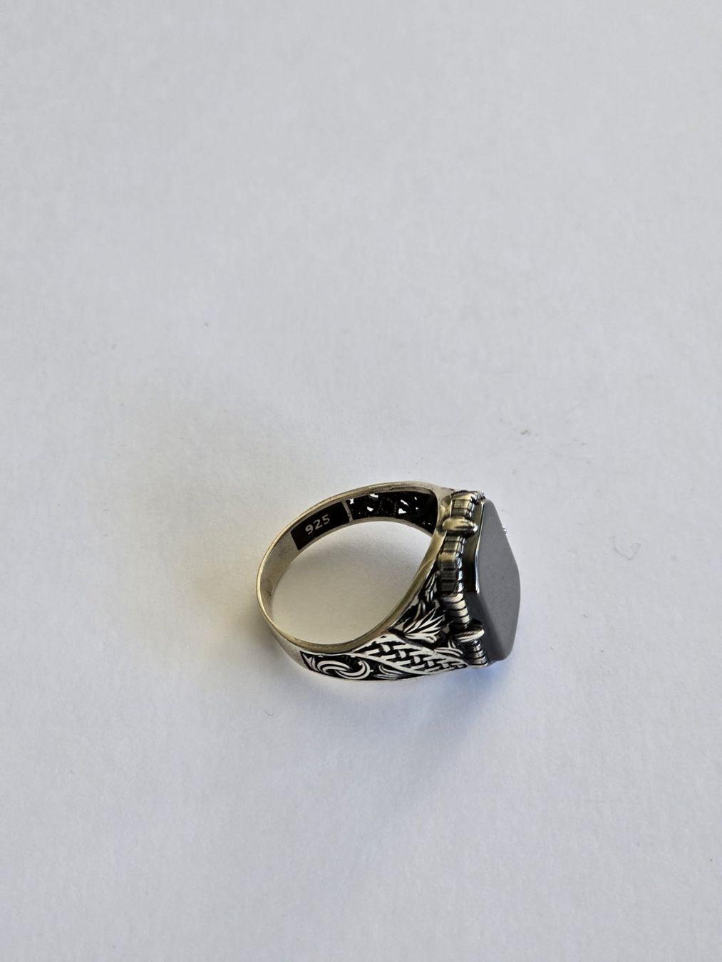 Onyx Anelli: Bague en argent, Onyx, taille 61 – Nuovo e nell'imballaggio originale da Neuchâtel venduto da NIDAVELIR 2