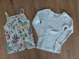 Petit Bateau Shirt 110 / 116 Mädchen 2 Stück