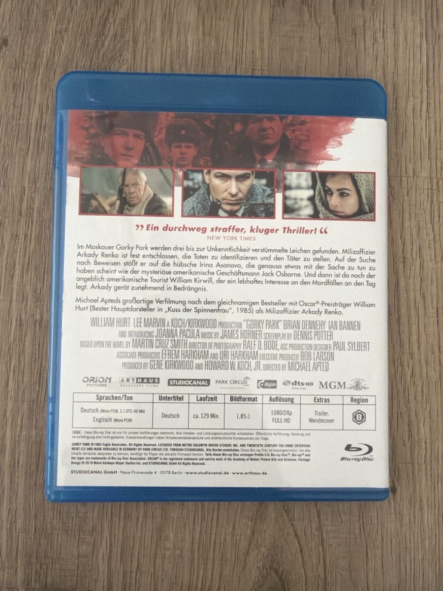 Alle DVDs: Gorky Park (1983) BluRay – Gebraucht aus Hagendorn von masterchieff 1