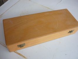 Dia Box  mit Einteilung für 100 Objektträger 1-100 Holzboxe