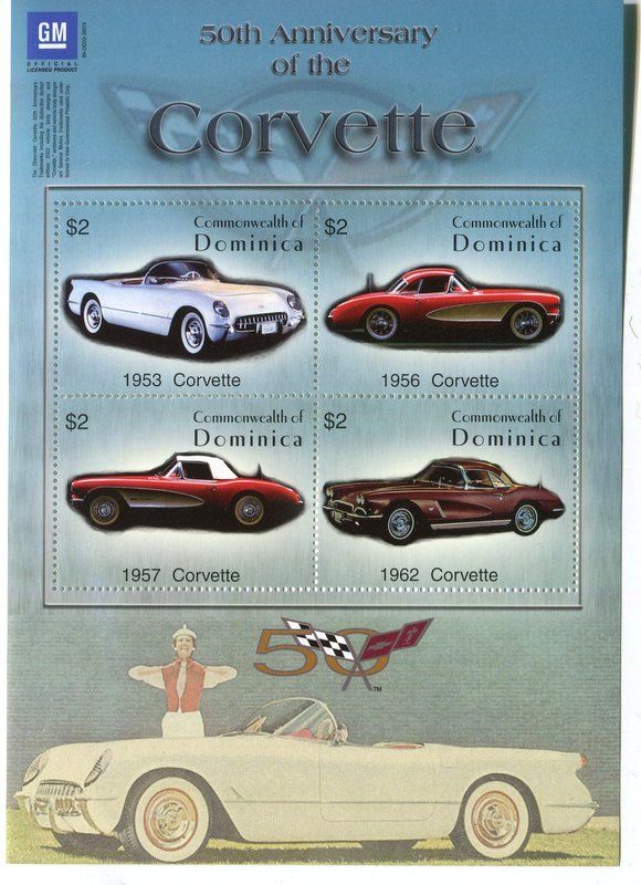 Tous les timbres: Block "Corvette". Dominica – Neuf avec emballage d'origine à Basel par Butsch5