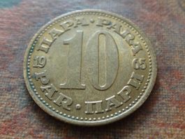 YOUGOSLAVIE  10  Para  1965