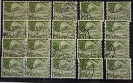 Schweizer Briefmarken Lot Helvetia 10 Rp Bergbahn